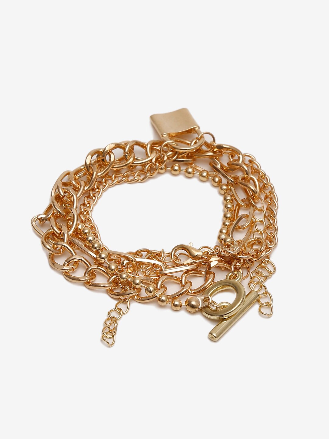 Women 4 Gold-Plated Link Bracelets